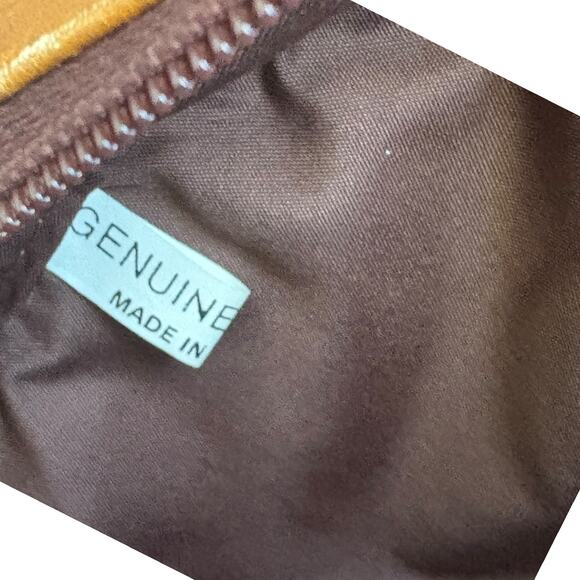 VTG 80’s Biker Preppy Hippie Boho Genuine Leather Hobo Backpack Leather Brown - Picture 8 of 11